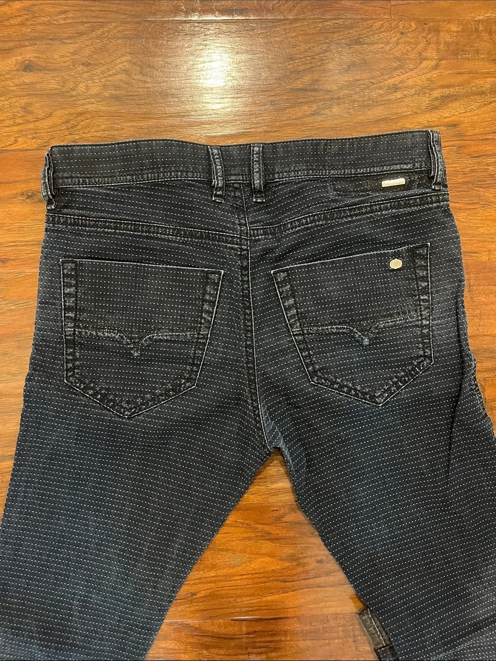 Diesel Navy Patterned Slim Fit Jeans